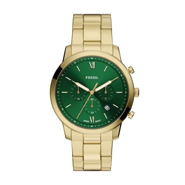 Fossil - Chronograph Uhr, Neutra, 42mm, Gold