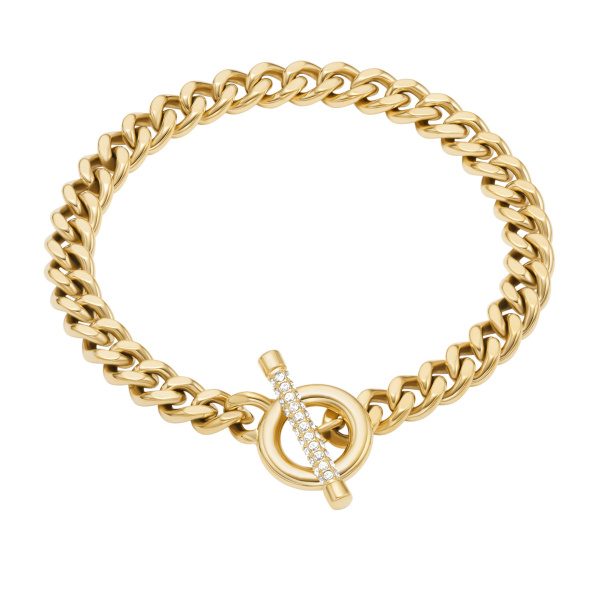 Fossil - Armband, Carlie T-bar, 18.5CM, Goldfarben