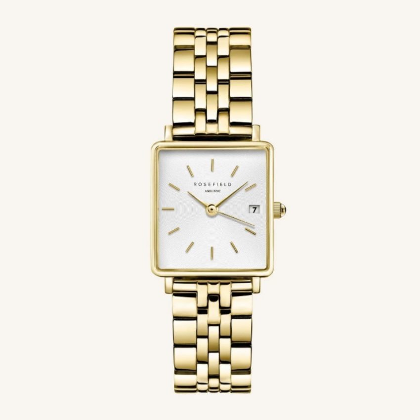 Rosefield - Analoguhr, The Boxy Xs, 24mm, Goldfarben