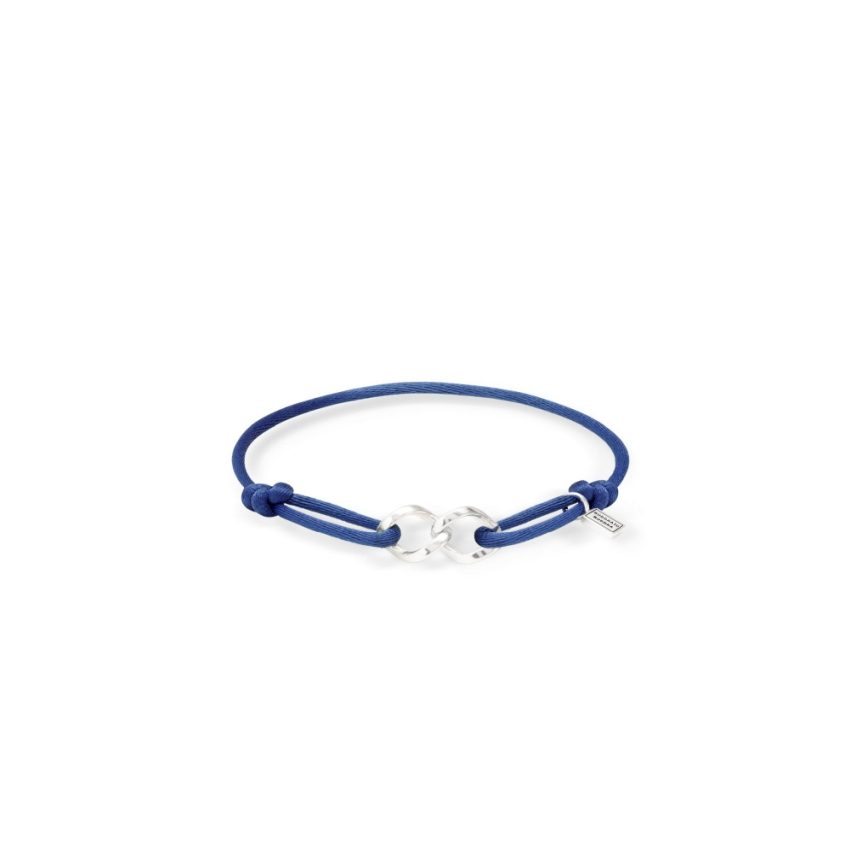 Buddha to Buddha 001J051358425 Chain XS Cord Silver Cobalt Blue Herren Armband