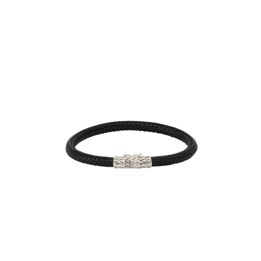 Buddha to Buddha 001J0514903 Ellen Leather Bracelet Black Herren Armband