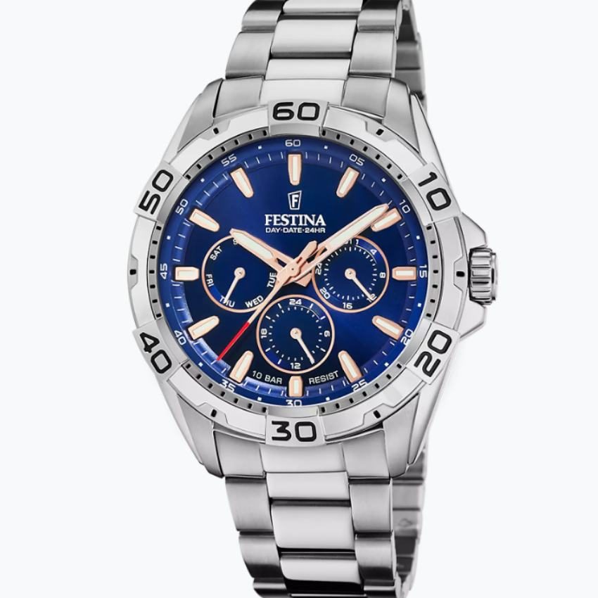 Festina - Multifunktionsuhr, Multifuncion, 45mm, Silber
