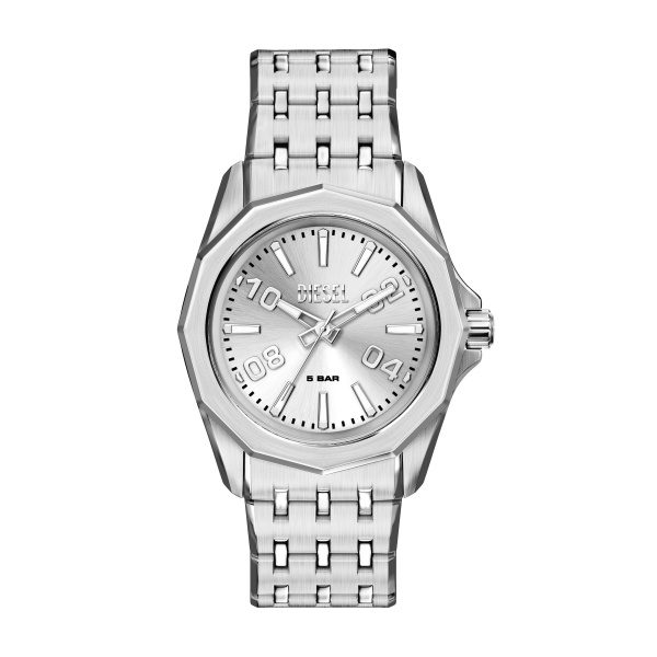 Diesel - Analoguhr, Stinger, 44mm, Silber