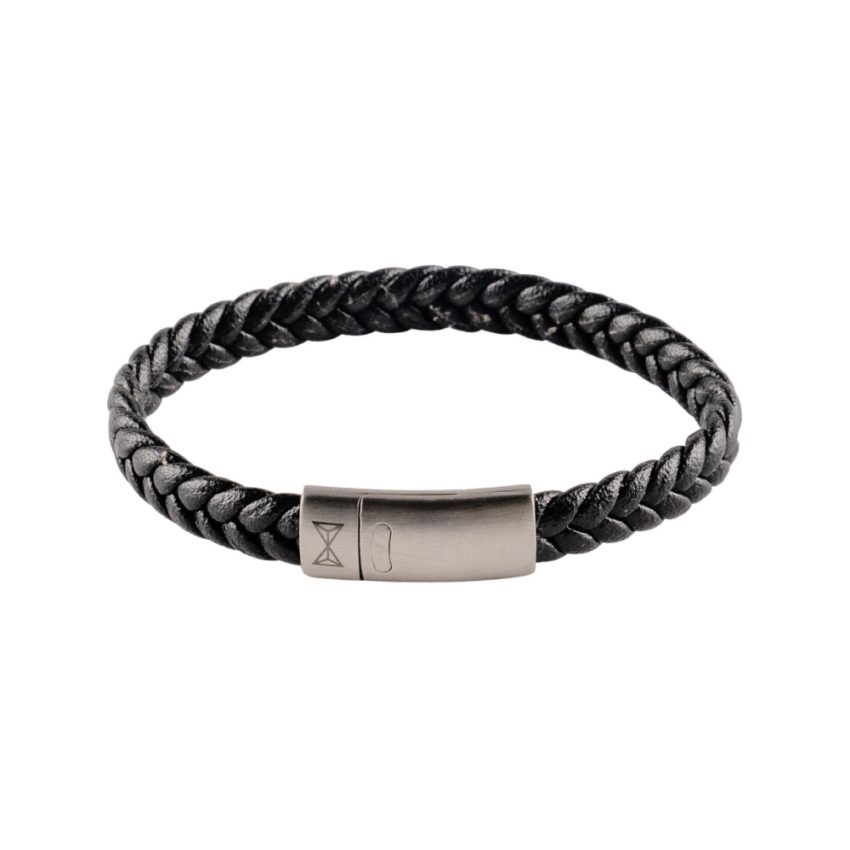 AZE Jewellery AJ-BL403-A Signle Flat String Black Junior Armband