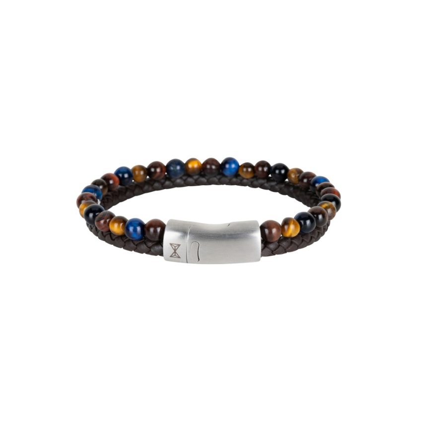 AZE Jewellery AZ-BL020-A Combi String Rocky Mountains-Brown Herren Armband