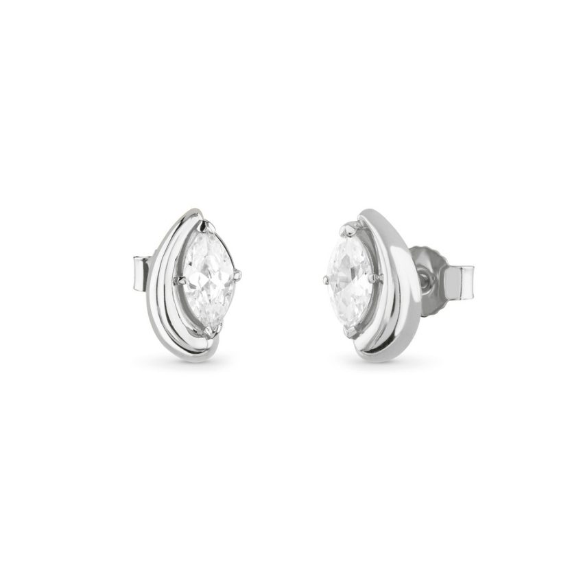 Guess Silver JSBE05091JWRHT-U Double Wave Damen Ohrringe
