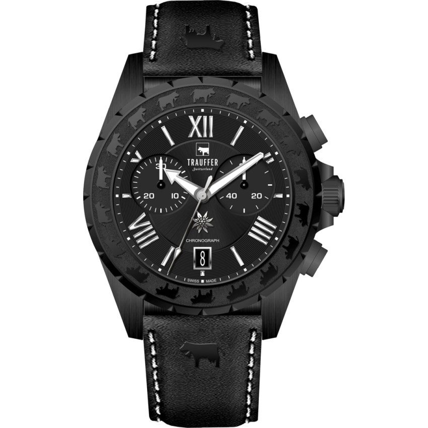 Trauffer TR-SP-02-NL-21 Black Chrono Herren Uhr