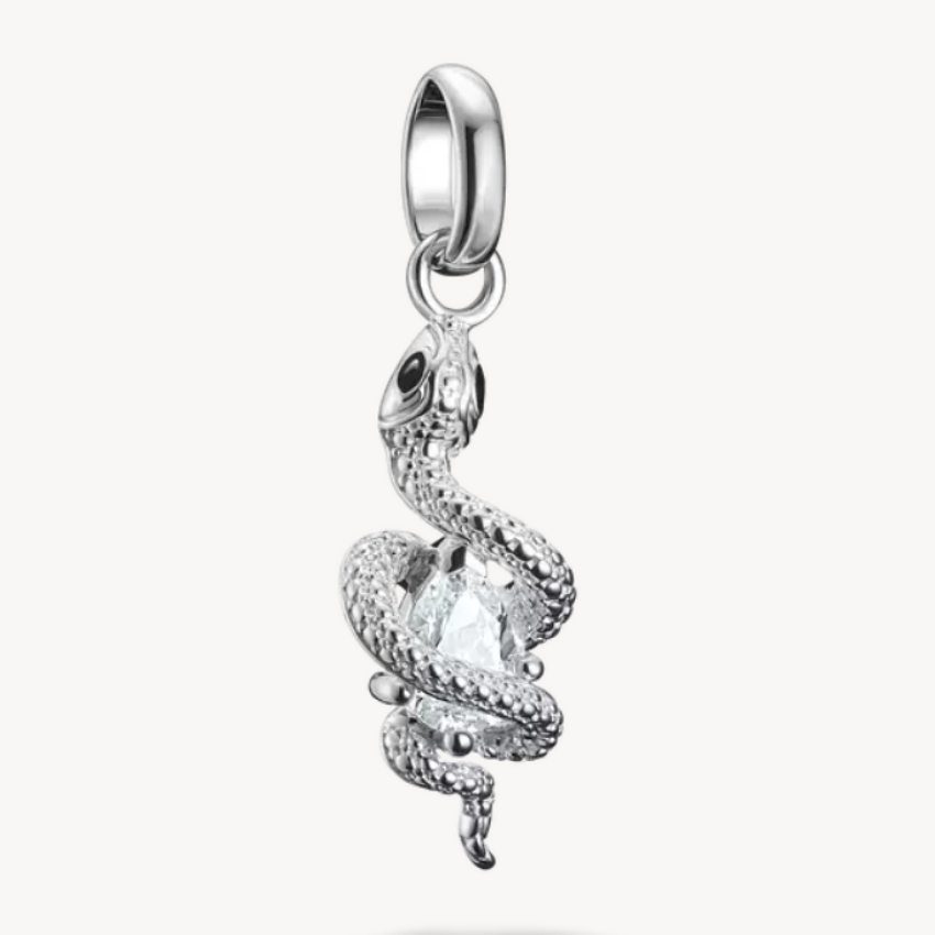 THOMAS SABO - Charm Anhänger Schlange   Stein Connect, One Size, Silber