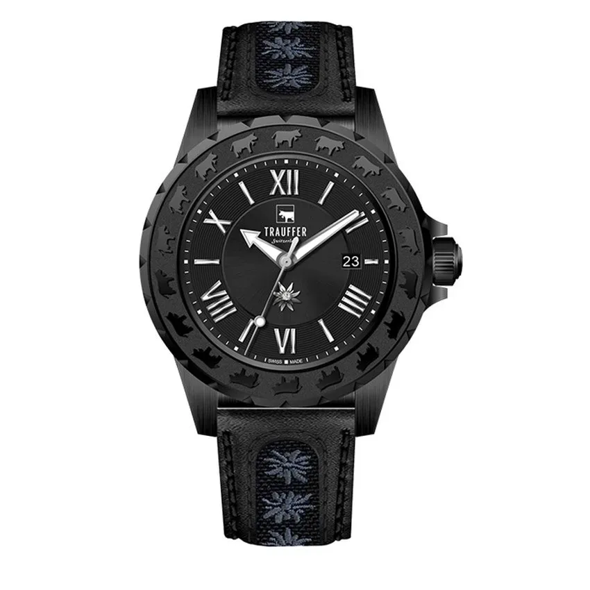 Trauffer TR-AG-02-NL-61 Black Collection Herren Uhr