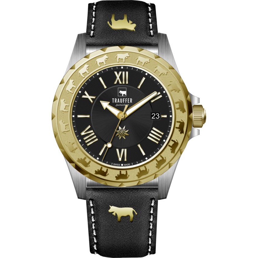 Trauffer TR-AG-02-BL-21 Alpenaufzug Herren Uhr