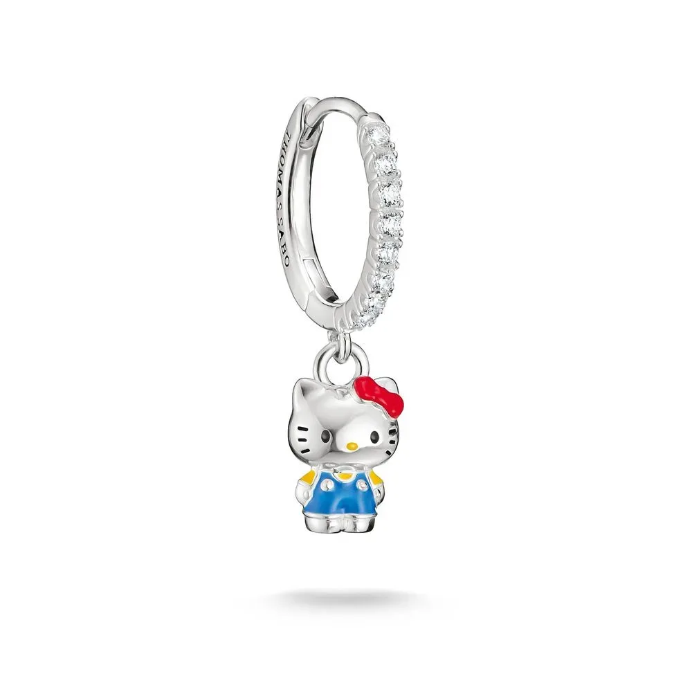 THOMAS SABO - Einzelohrstecker, Hello Kitty, One Size, Silber