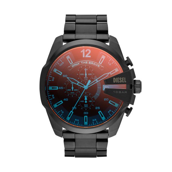 Diesel DZ4318 Mega Chief Black Red Chronograph Steelband
