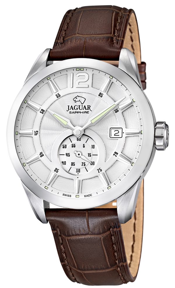 Jaguar J663/1 Herren-Armbanduhr XL Analog Quarz Leder