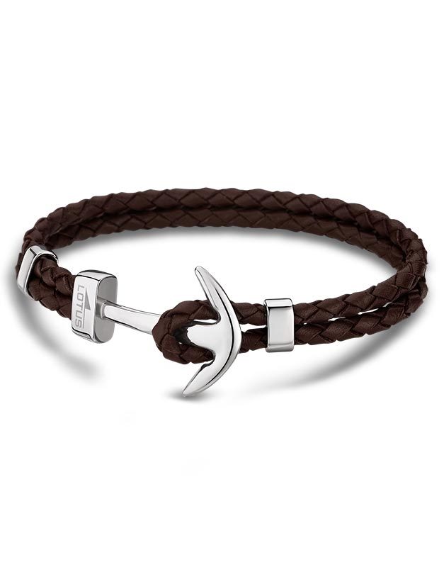 Lotus Style Lederarmband Anker braun LS1832-2/5