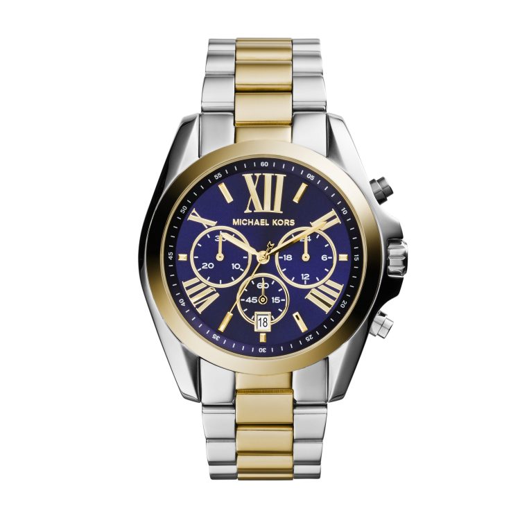 Michael Kors Damen Uhr Chronograph Bradshaw Edelstahl Bicolor