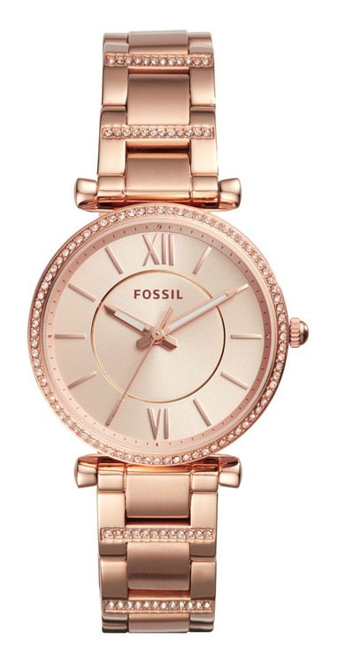 Fossil Damenuhr Carlie Edelstahl Roségold
