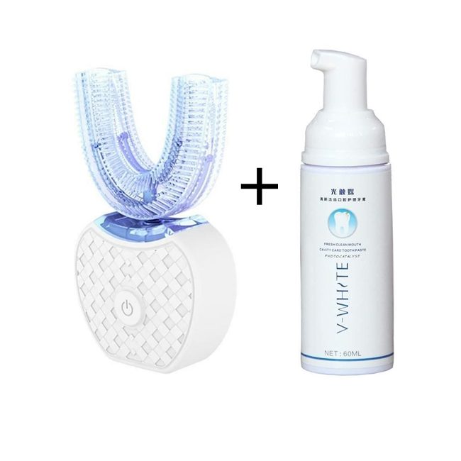 Original V White Ultraschall Zahnbürste 360 Grad  2 in 1 Für Erwachsende oder Kinder