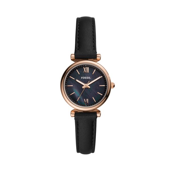 Fossil - Analoguhr, Carlie, 28mm, Black