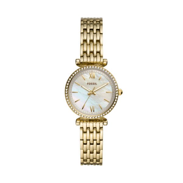 Fossil - Analoguhr, Carlie, 28mm, Goldfarben