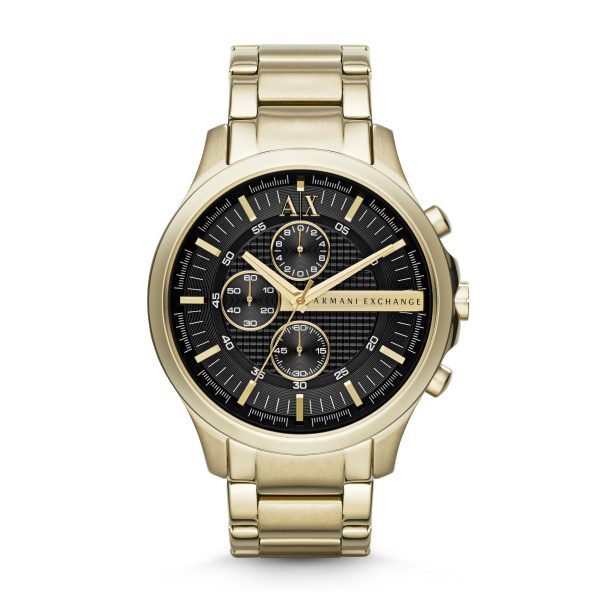Armani Exchange Uhr Chronograph Edelstahl goldfarben