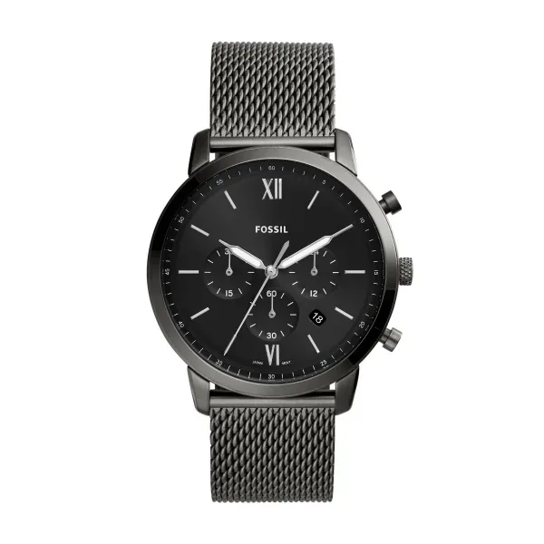 Fossil - Chronograph Uhr, Neutra Chrono, 44mm, Black