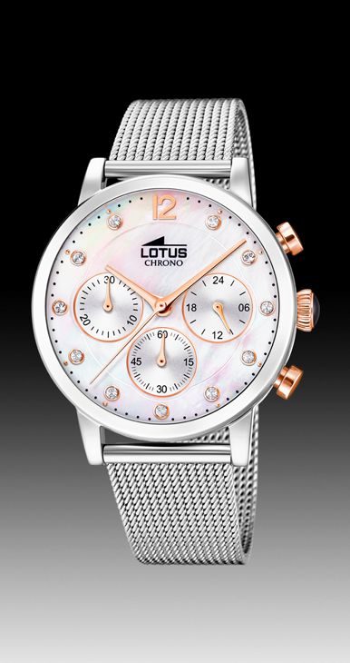 LOTUS - Chronograph Uhr, Trendy, 37mm, Silber