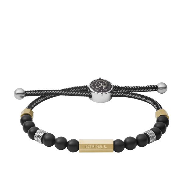 Diesel - Armband, Beads, 25cm, Black