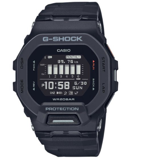 CASIO - G-Shock GBD-200-1ER G-Squad, One Size, Schwarz