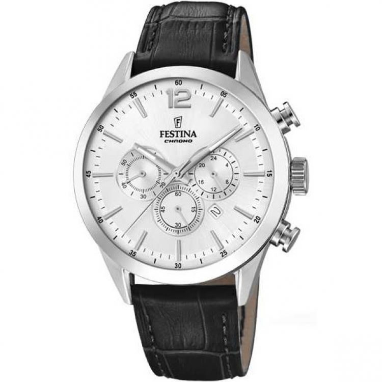 Festina - Chronograph Uhr, Timeless Chrono, 43mm, Black