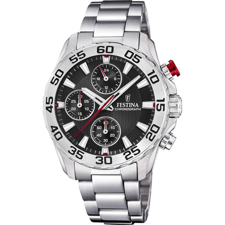 Festina - Chronograph Uhr, Junior Collection, 36.5MM, Silber