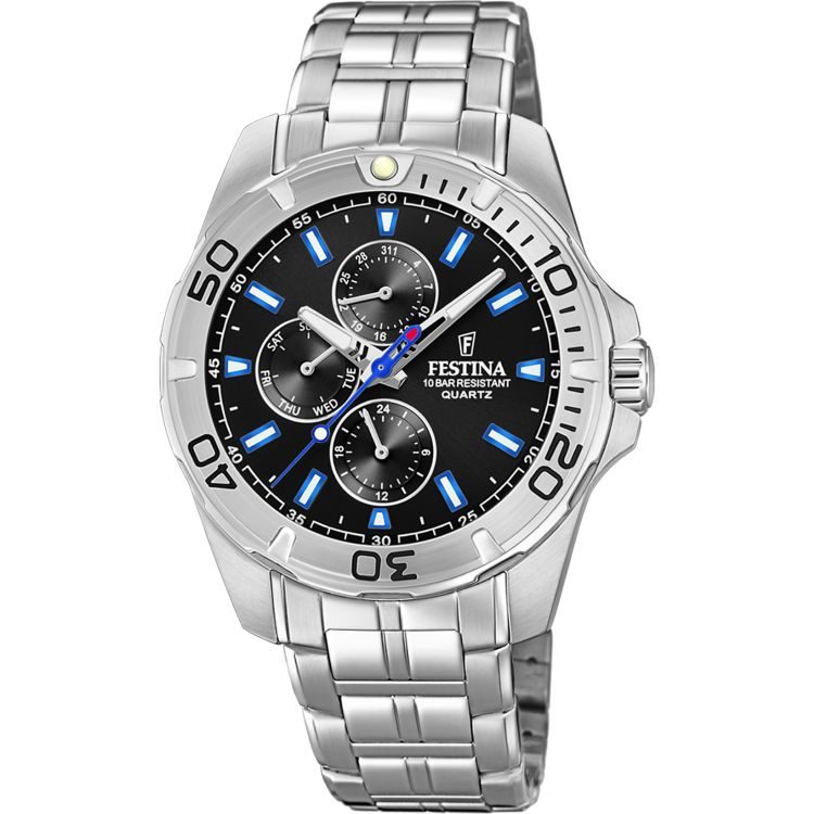 Festina - Multifunktionsuhr, Multifuncion Collection, 43mm, Silber