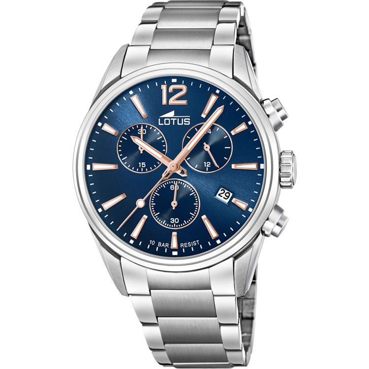 LOTUS - Chronograph Uhr, 42mm, Silber