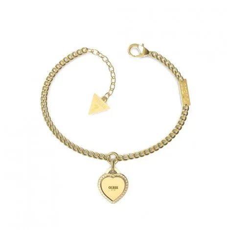 Guess - Armband, Fine Heart, 14.5+4CM, Gold