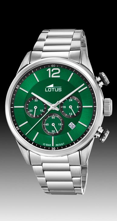 LOTUS - Chronograph Uhr, 43mm, Silber