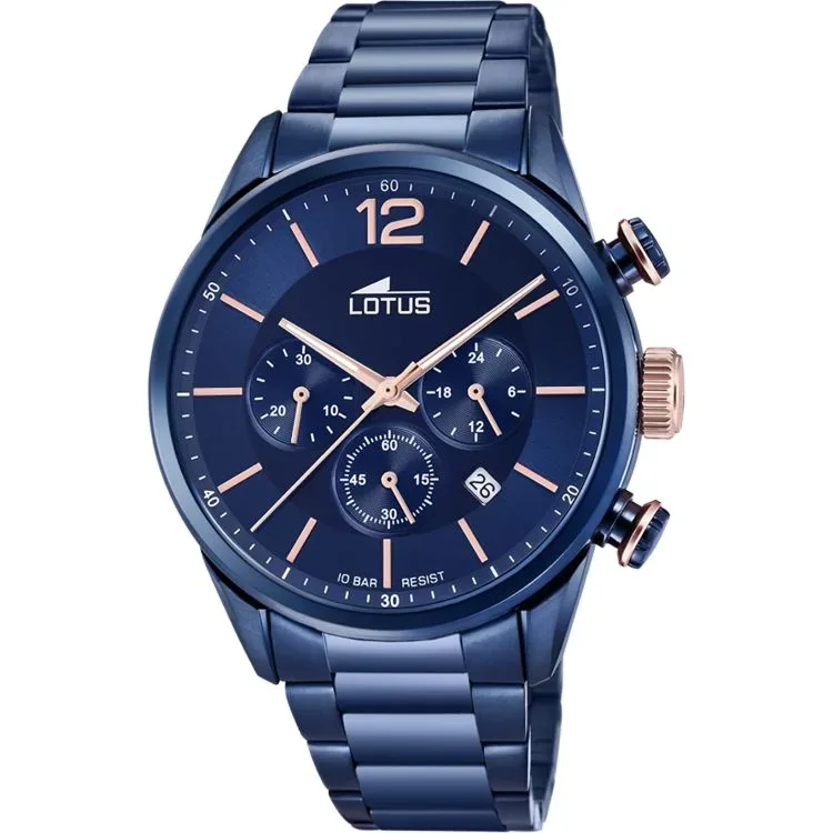 LOTUS - Chronograph Uhr, 43mm, Blau