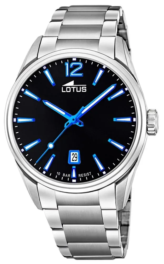 LOTUS - Analoguhr, Minimalist, 42mm, Silber