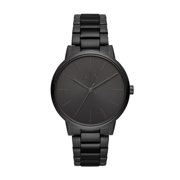 Armani Exchange Uhr 3-Zeiger-Werk Edelstahl schwarz