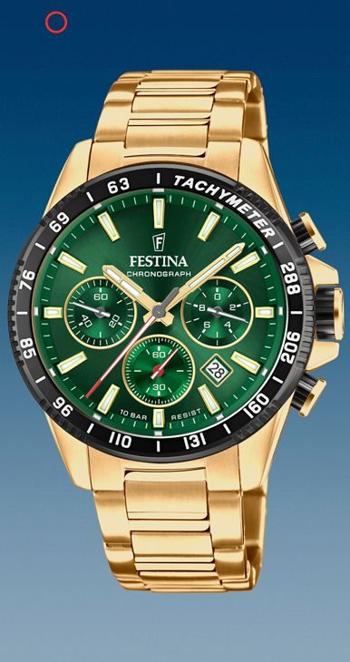 Festina - Chronograph Uhr, 45mm, Gold