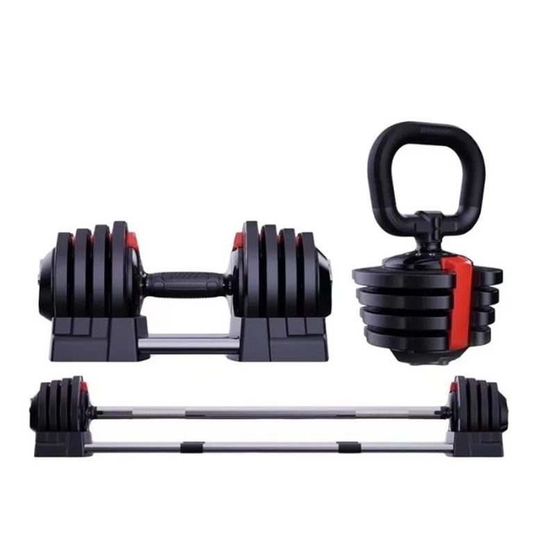 3in1 Verstellbare Langhantel + Kurzhantel, verstellbare Kettlebell 1,5 - 18kg