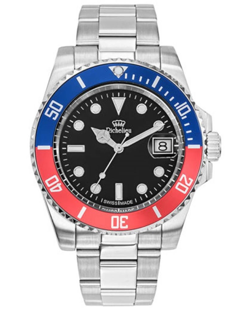 Richelieu - Analoguhr, Sport, 41mm, Silber