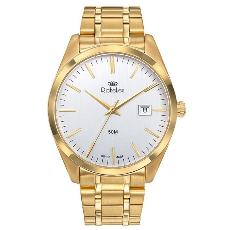 Richelieu - Analoguhr, Sport, 42mm, Gold