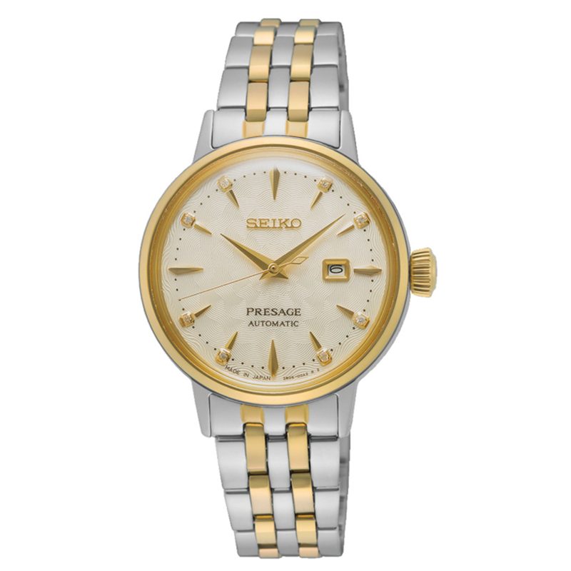 Seiko Presage SRE010J1 Automatik Damenuhr mit Goldauflage