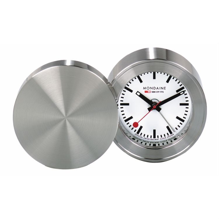 MONDAINE Reisewecker 50mm MSM.64410 silber