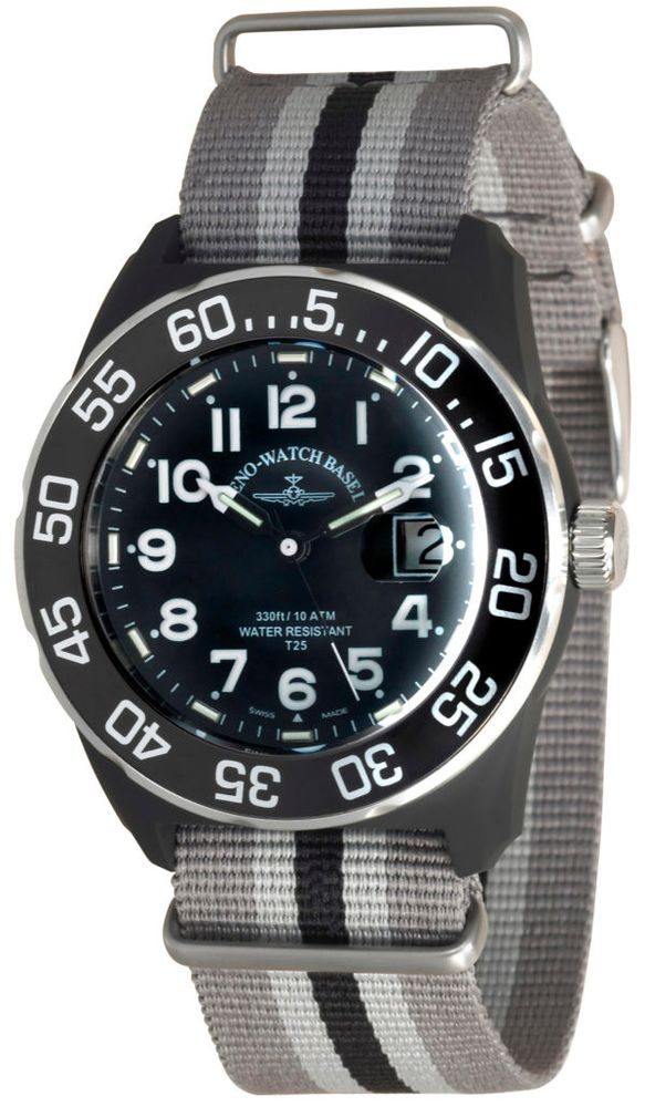 Zeno Watch Basel Diver Look H3 Teflon 6594Q-a1-Nato-31 Herren