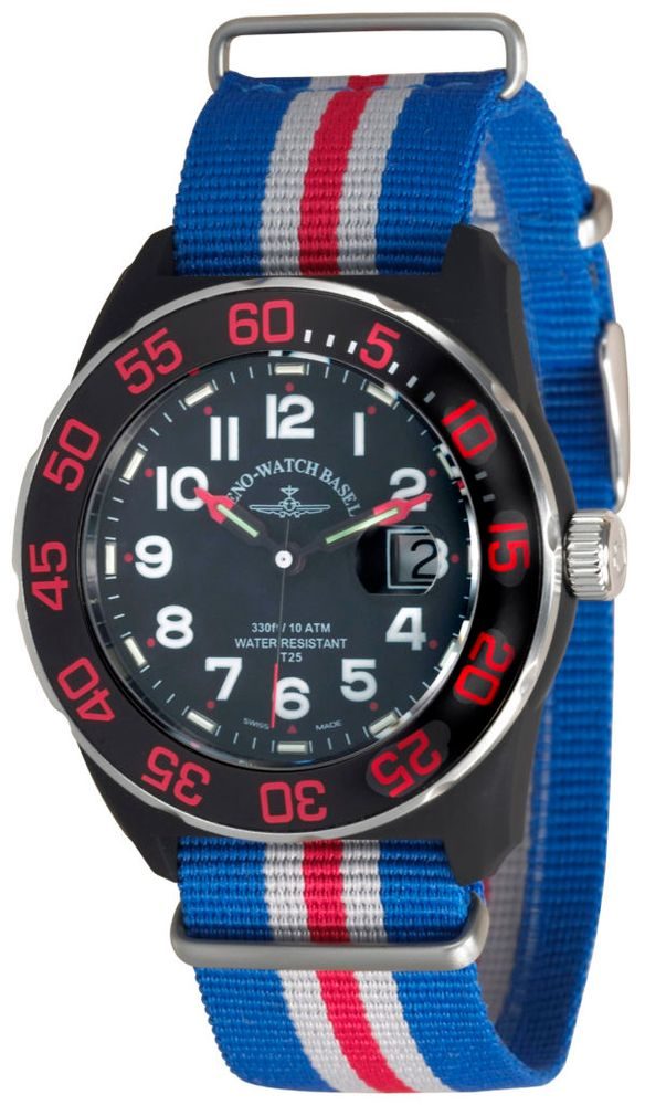 Zeno Watch Basel Diver Look H3 Teflon 6594Q-a17-Nato-43 Herren