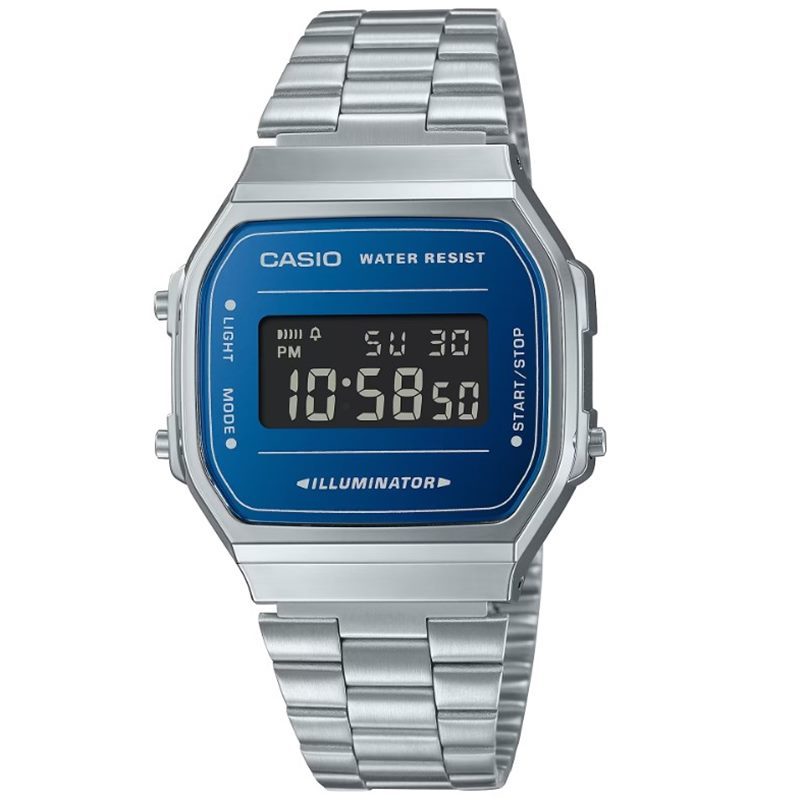 CASIO - Digitaluhr, Vintage Iconic, 38.5MM, Silber