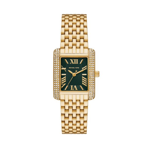 Michael Kors Damen Emery UHR aus Edelstahl Gold/Grün
