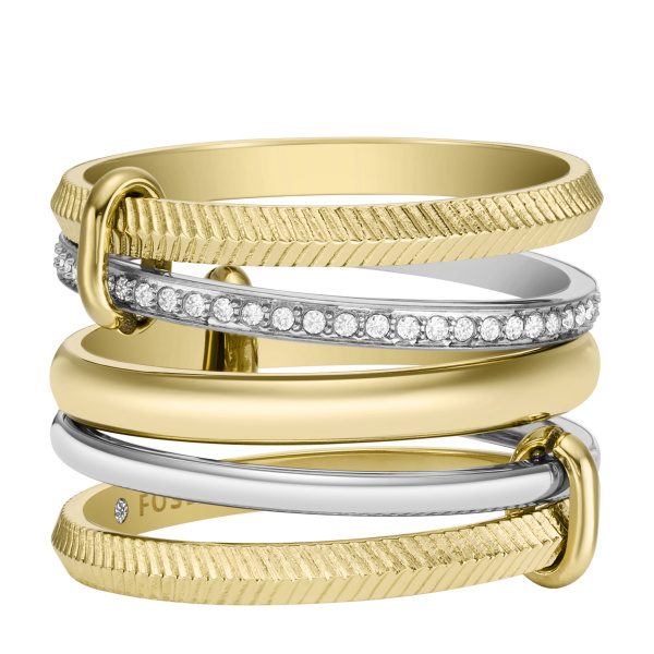 Fossil - Ring, Harlow, 54, Zweifarbig