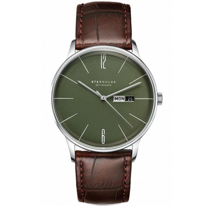 Sternglas S01-BE08-HE05 Berlin Olivgrün Herrenuhr