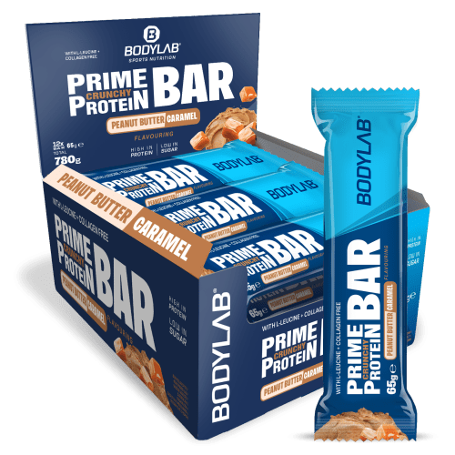 Prime Crunchy Protein Bar Plus - 12x65g - Peanut Butter Caramel